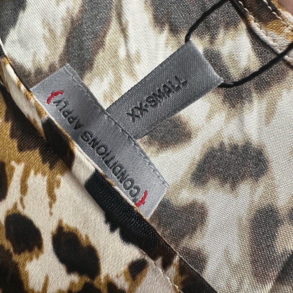 Anthropologie Conditions Apply Elva Slip Midi Dress in Leopard Print - Picture 9 of 9
